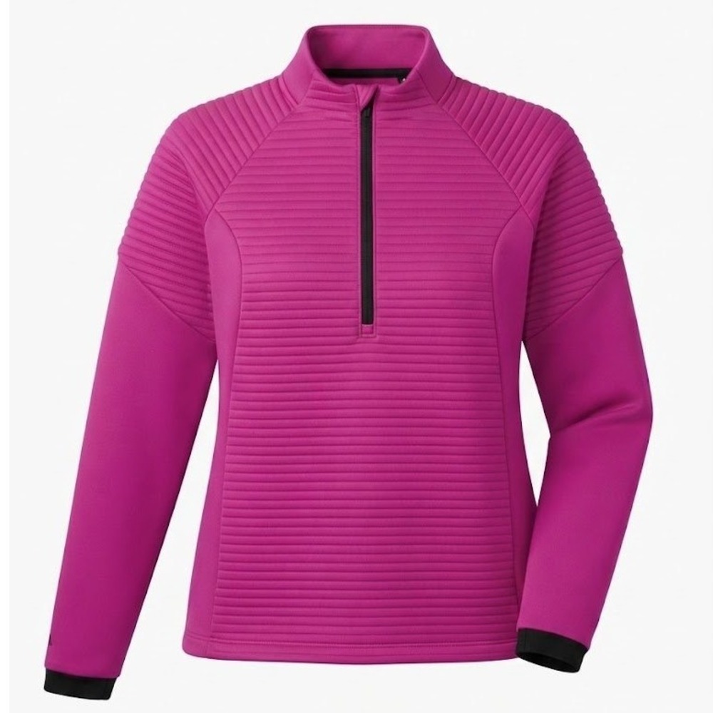 Under Armour ColdGear Womens Small Pink 1/4‎ Zip Ribbed Quilted Pullover Jacket